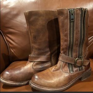 Bed Stu ‘Tango’ mid calf with double zipper Sz 8